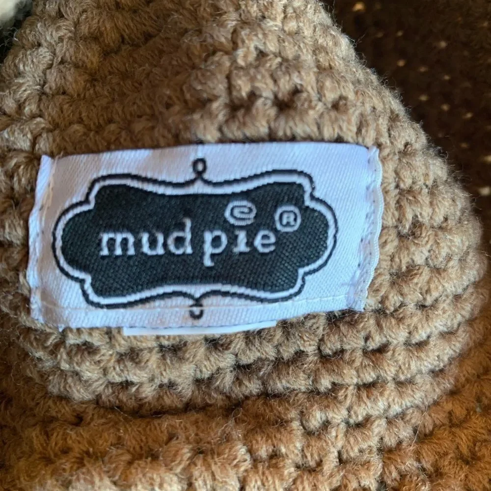 Mud Pie Knit Infant Fedora Hat Light Brown Taupe Boho Boutique Soft NWOT